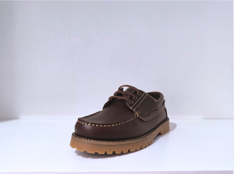 Náutico Clásico de Piel Marrón y Azul Oscuro 2 Náutico Clásico de Piel Marrón y Azul Oscuro - Imagen 2